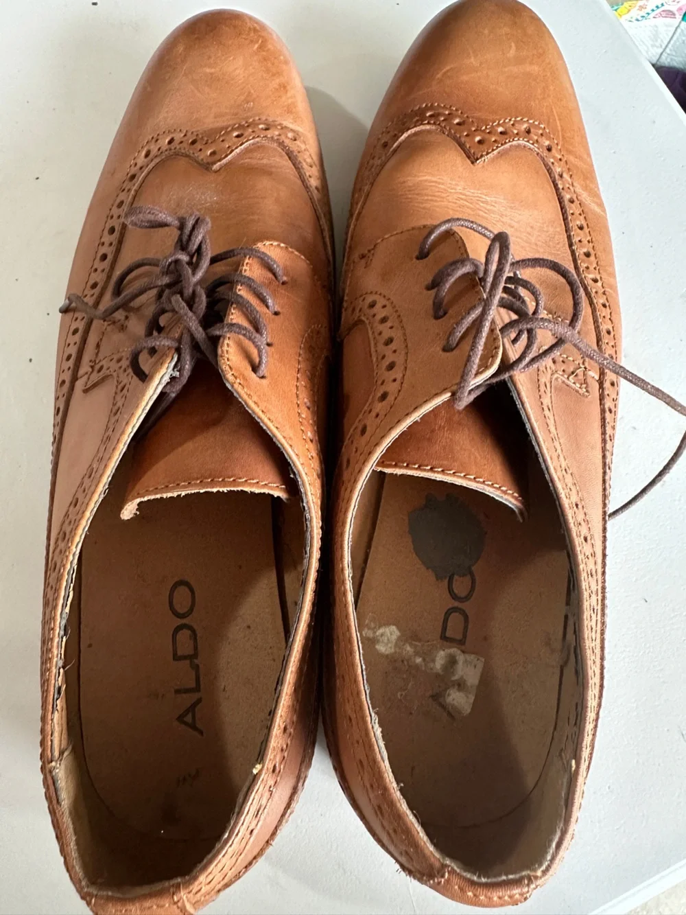 Brown Wingtip Oxford Shoes